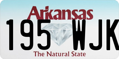 AR license plate 195WJK