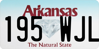 AR license plate 195WJL