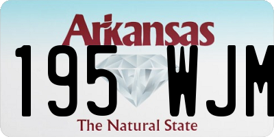 AR license plate 195WJM