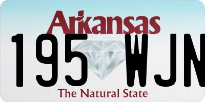 AR license plate 195WJN