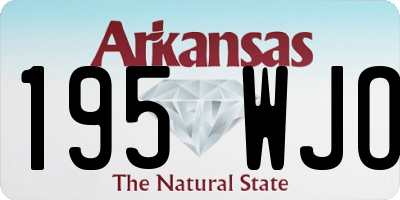 AR license plate 195WJO
