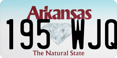 AR license plate 195WJQ