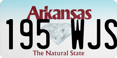AR license plate 195WJS