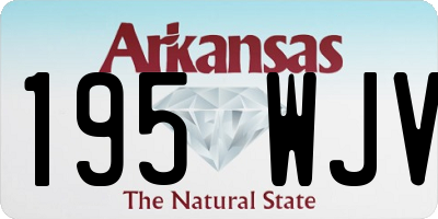 AR license plate 195WJV