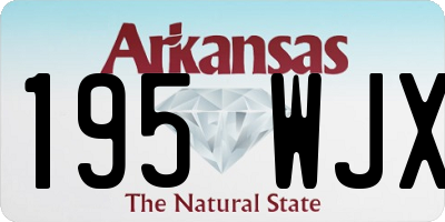 AR license plate 195WJX
