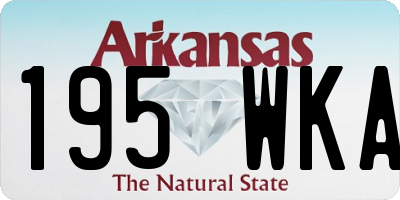 AR license plate 195WKA