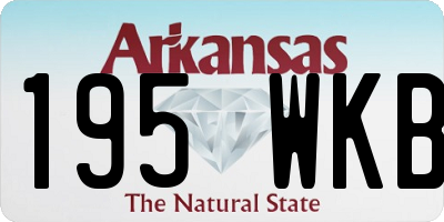 AR license plate 195WKB