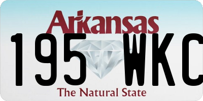 AR license plate 195WKC