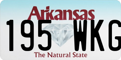 AR license plate 195WKG