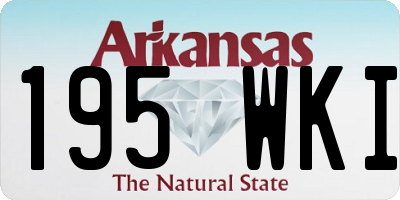 AR license plate 195WKI