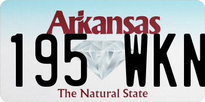 AR license plate 195WKN