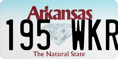 AR license plate 195WKR