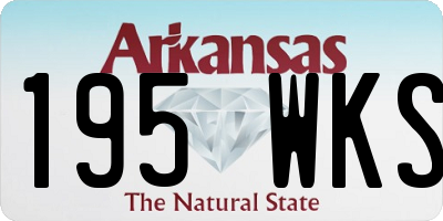 AR license plate 195WKS