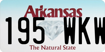 AR license plate 195WKW