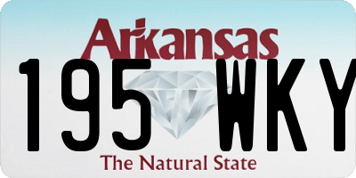 AR license plate 195WKY