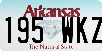 AR license plate 195WKZ