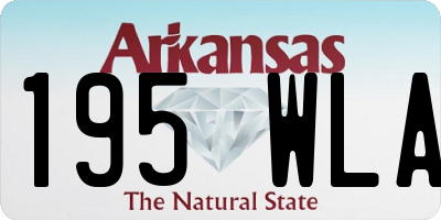 AR license plate 195WLA