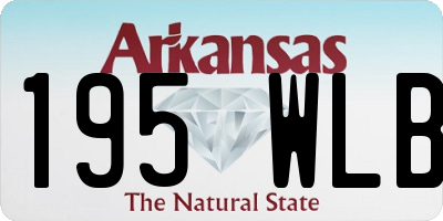 AR license plate 195WLB