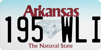 AR license plate 195WLI