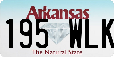 AR license plate 195WLK