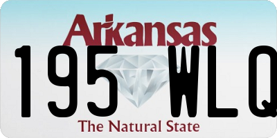 AR license plate 195WLQ