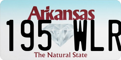 AR license plate 195WLR