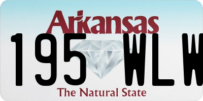 AR license plate 195WLW