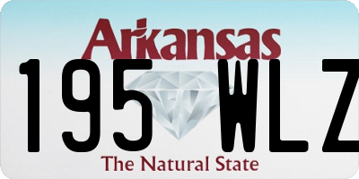 AR license plate 195WLZ