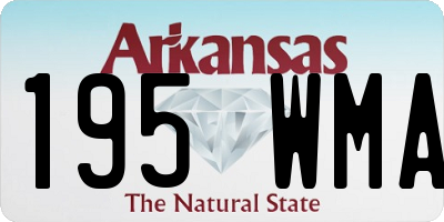 AR license plate 195WMA