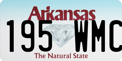 AR license plate 195WMC