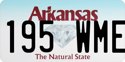 AR license plate 195WME