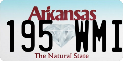 AR license plate 195WMI