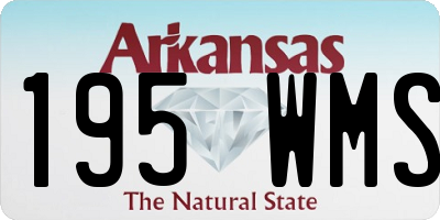 AR license plate 195WMS
