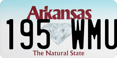 AR license plate 195WMU