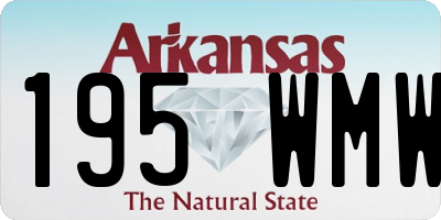 AR license plate 195WMW
