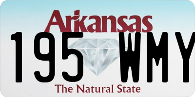 AR license plate 195WMY