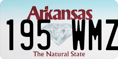 AR license plate 195WMZ