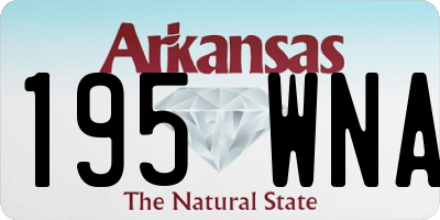 AR license plate 195WNA