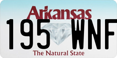 AR license plate 195WNF