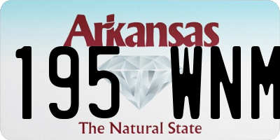 AR license plate 195WNM