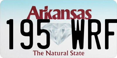 AR license plate 195WRF