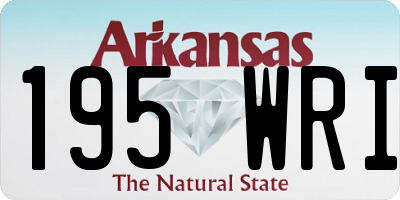 AR license plate 195WRI