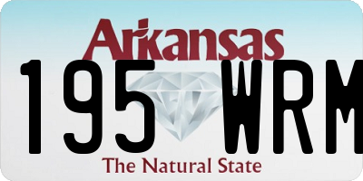 AR license plate 195WRM