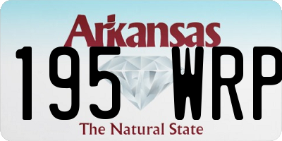 AR license plate 195WRP