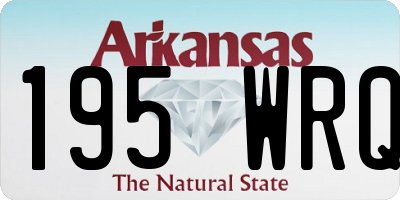 AR license plate 195WRQ