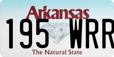 AR license plate 195WRR