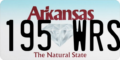 AR license plate 195WRS