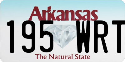 AR license plate 195WRT