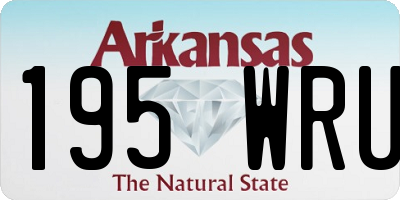 AR license plate 195WRU