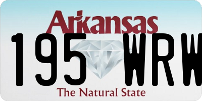 AR license plate 195WRW